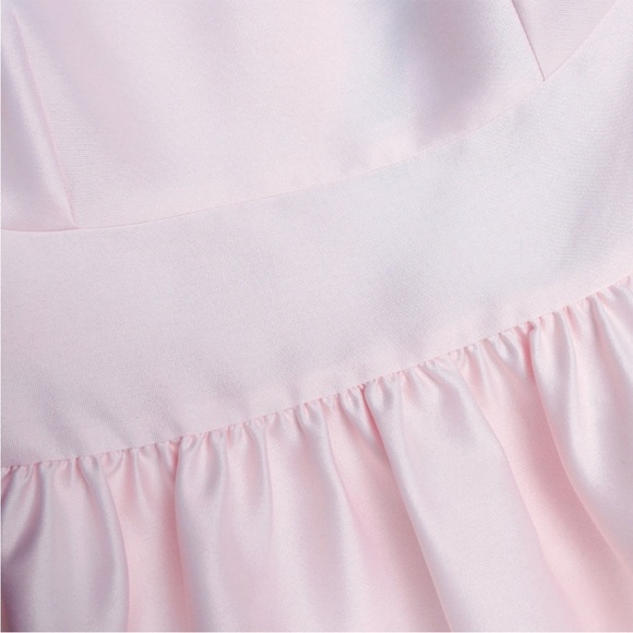 Self-Portrait NWOT PINK TAFFETA MIDI DRESS - Picture 5 of 11